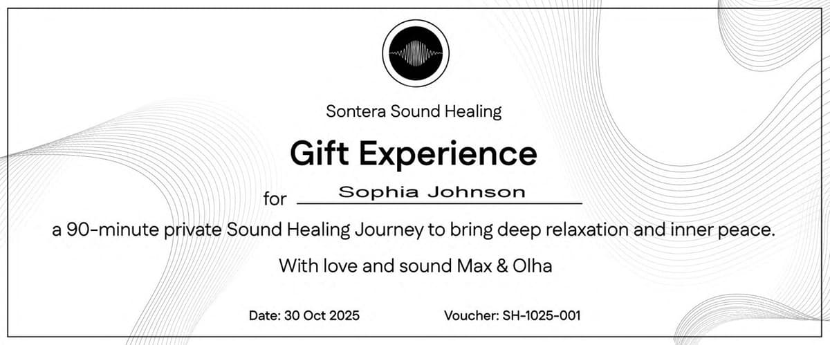 Gift-ready sound healing instruments with crystal bowls and gongs