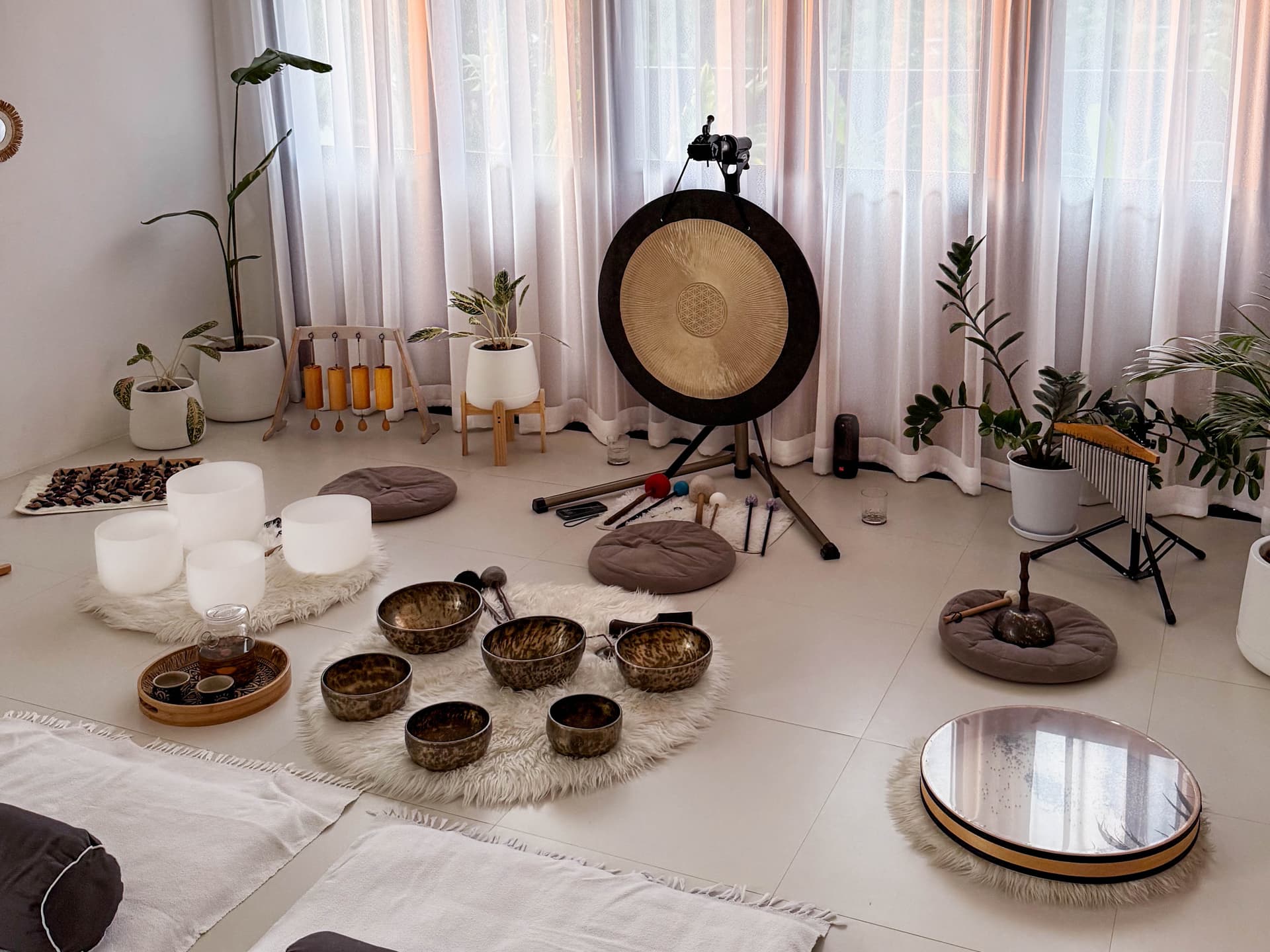 Sontera studio in Bang Por prepared for a private sound journey.