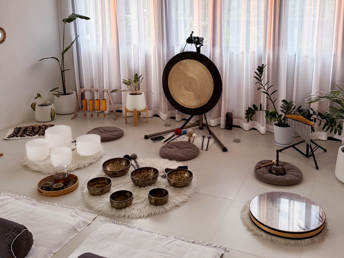 Sontera studio prepared for a private sound journey in Koh Samui